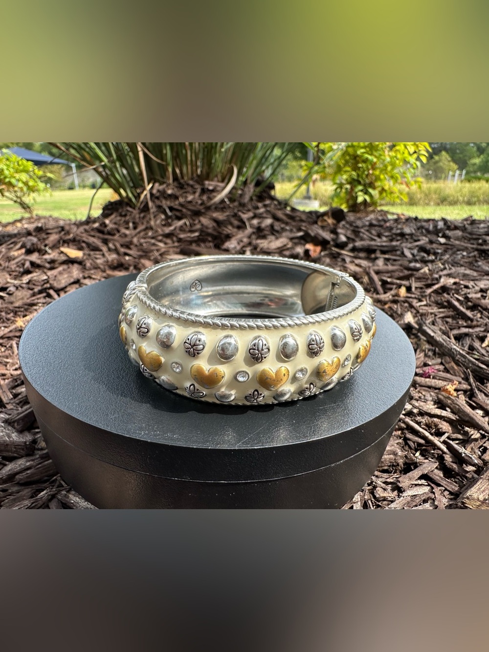 Brighton Rockin Hearts Enamel Cuff Bracelet